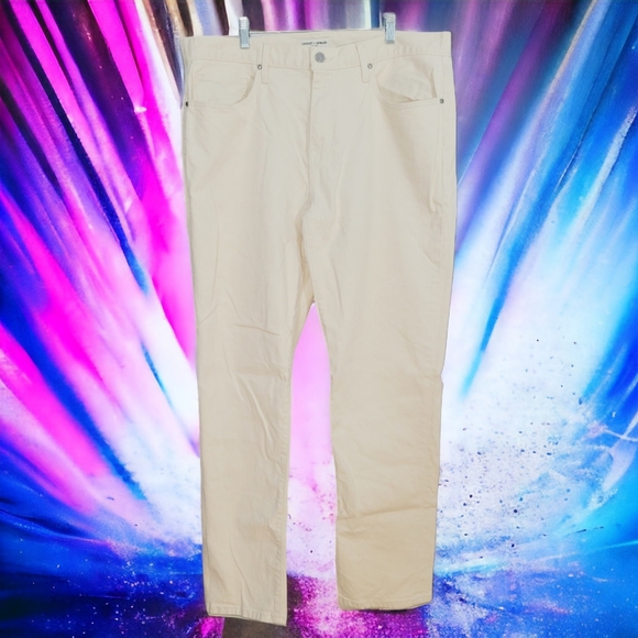 Slaight & Stones' Crosby & Howard Men's Straight Leg Jeans Beigesize 38 x 32 - Picture 3 of 8